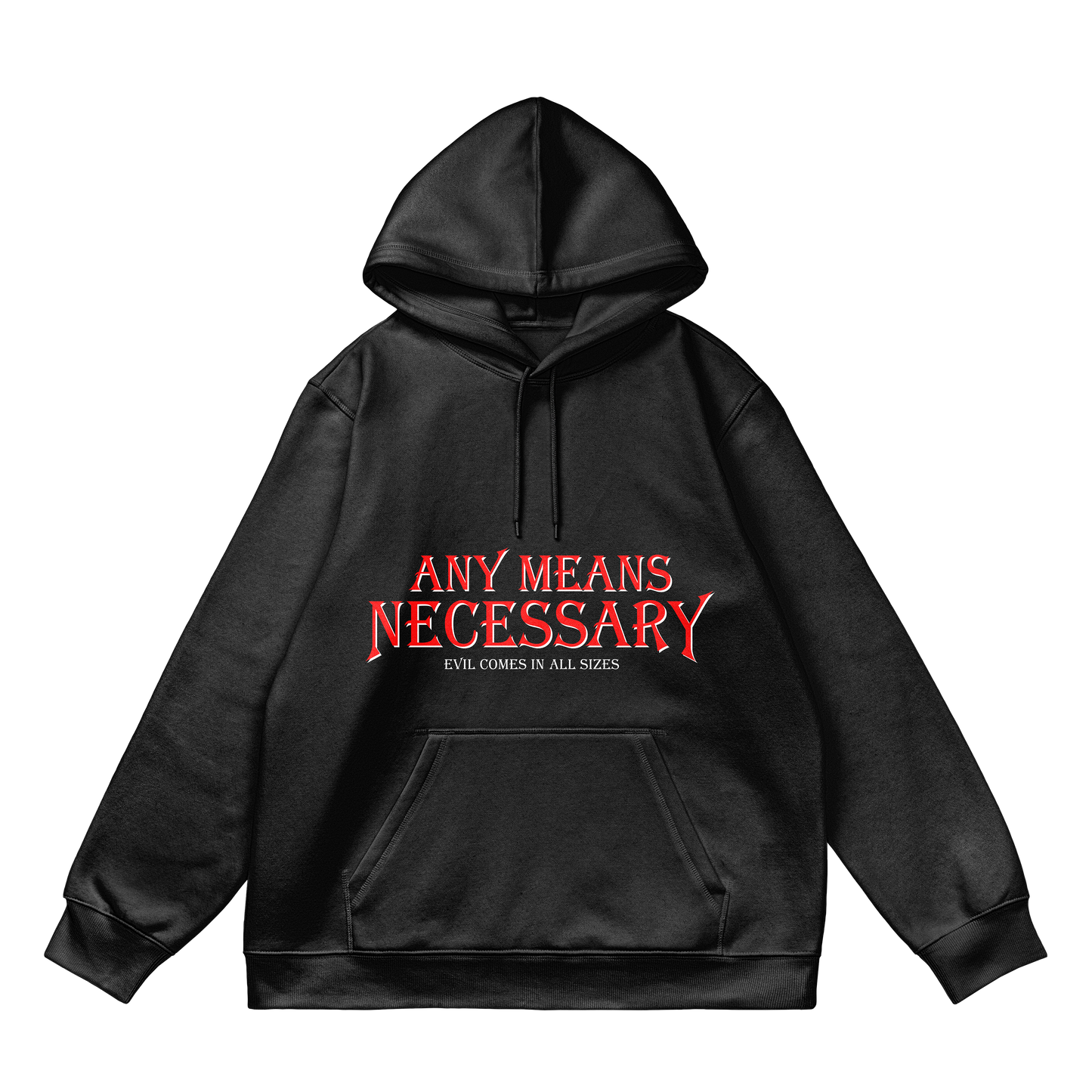 any means necessary shawn coss puppet master pullover hoodie black front