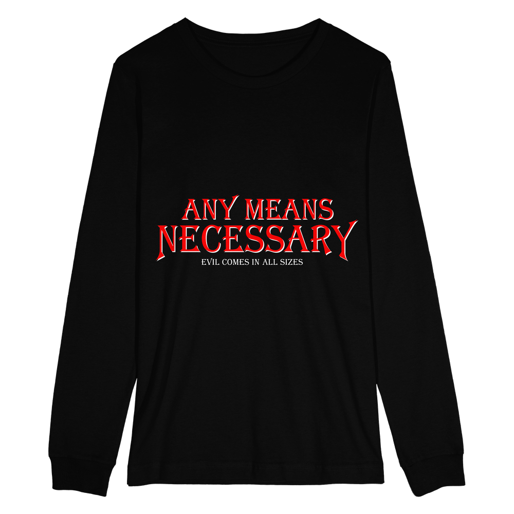 any means necessary shawn coss puppet master long sleeve t shirt black front