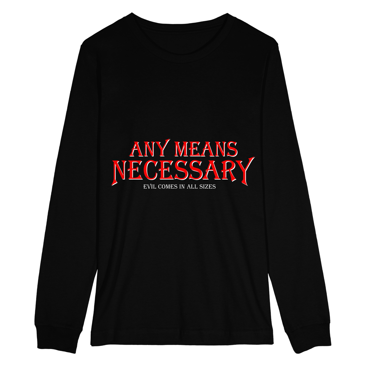 any means necessary shawn coss puppet master long sleeve t shirt black front