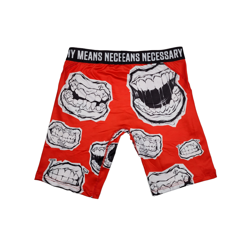 
                  
                    any means necessary shawn coss smile through the pain men's underwear boxers red back
                  
                