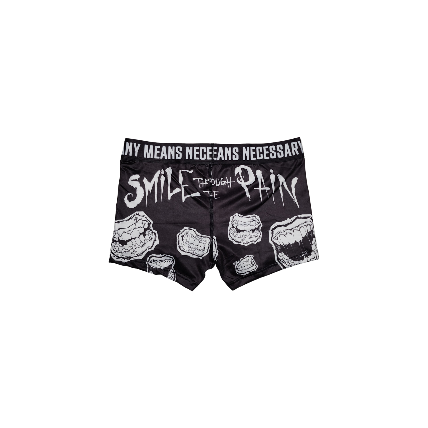 
                  
                    any means necessary shawn coss smile through the pain women's underwear boxers black back
                  
                