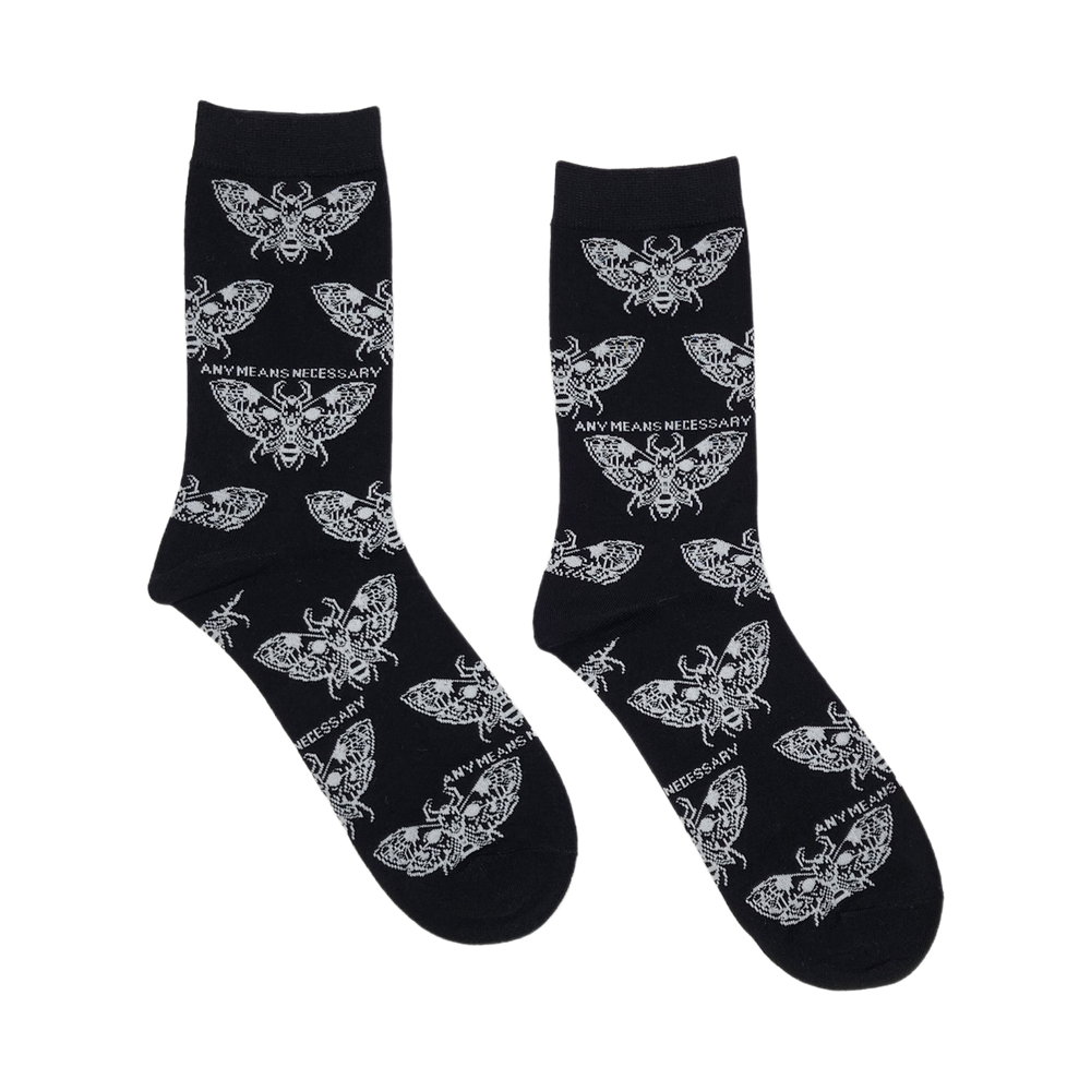 any means necessary shawn coss death moth socks