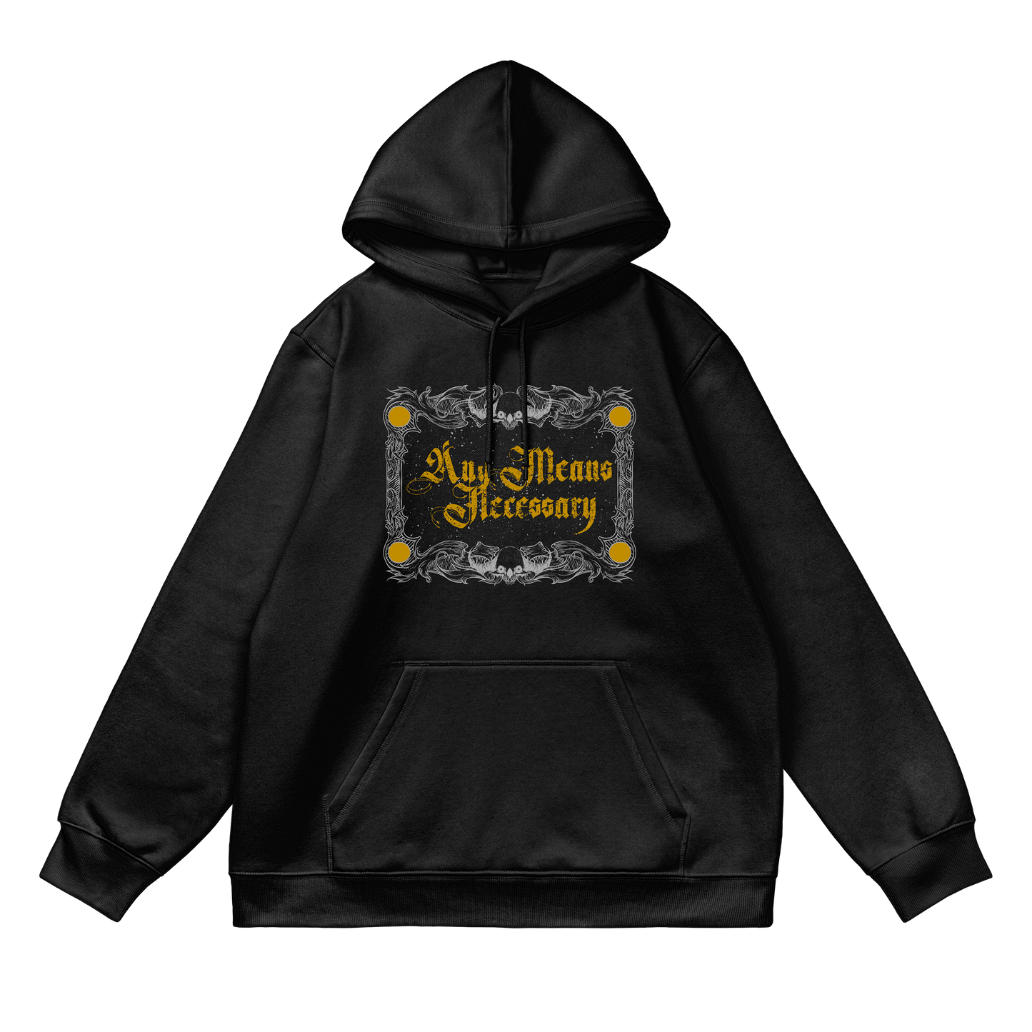 
                  
                    any means necessary shawn coss death tarot pullover hoodie black front
                  
                