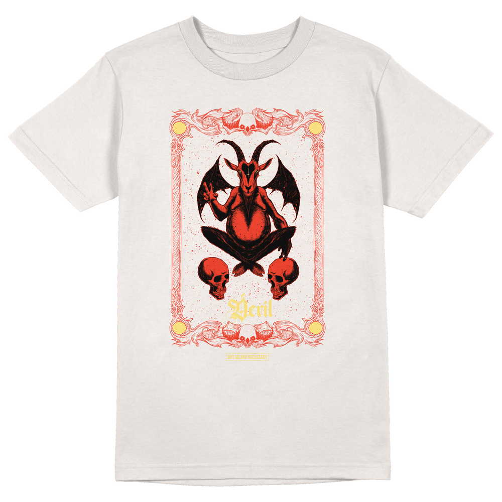 any means necessary shawn coss devil tarot t shirt natural