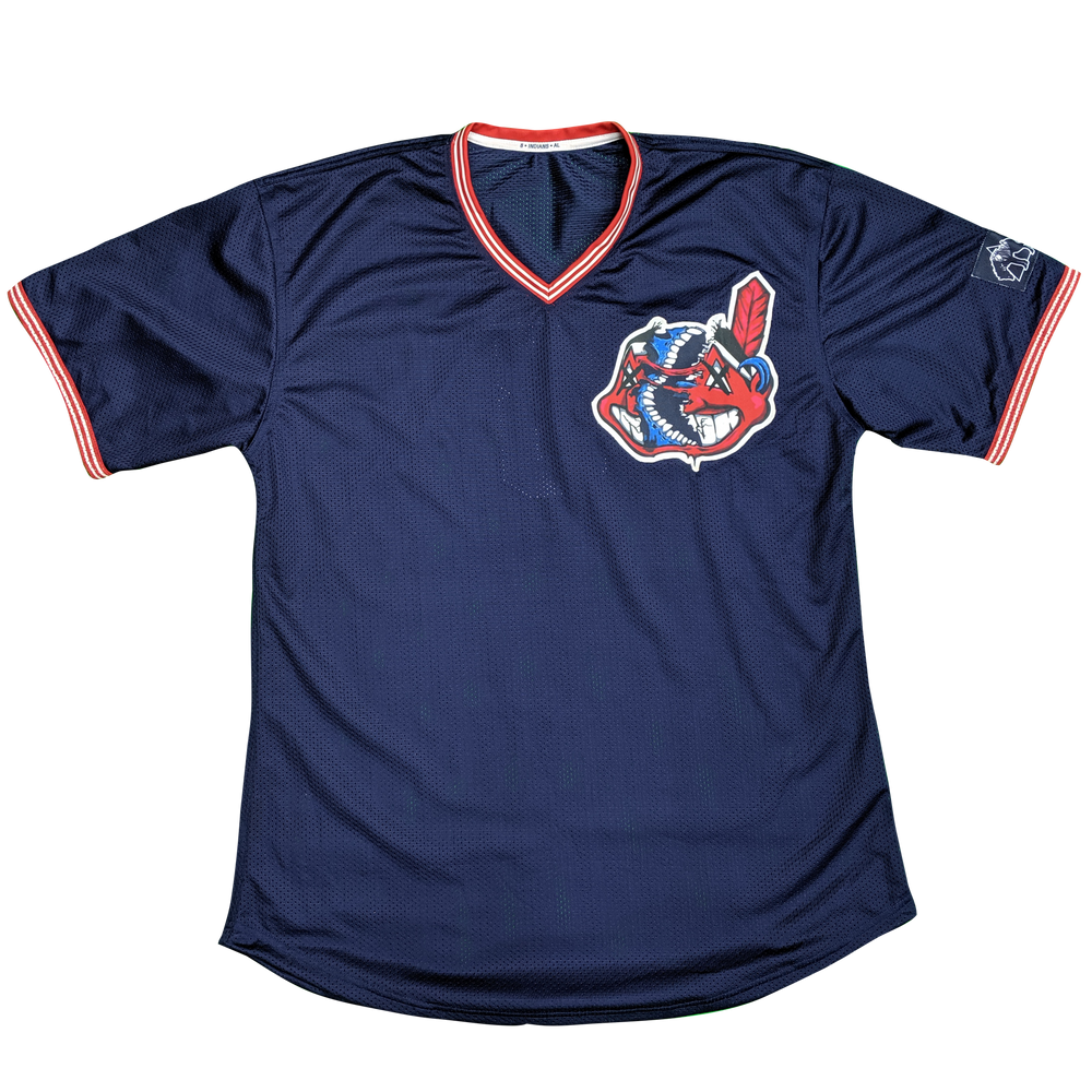 any means necessary the land cleveland indians baseball jersey front 