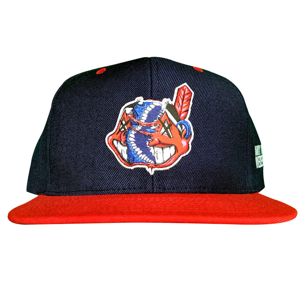 any means necessary the land cleveland indians snapback hat navy red
