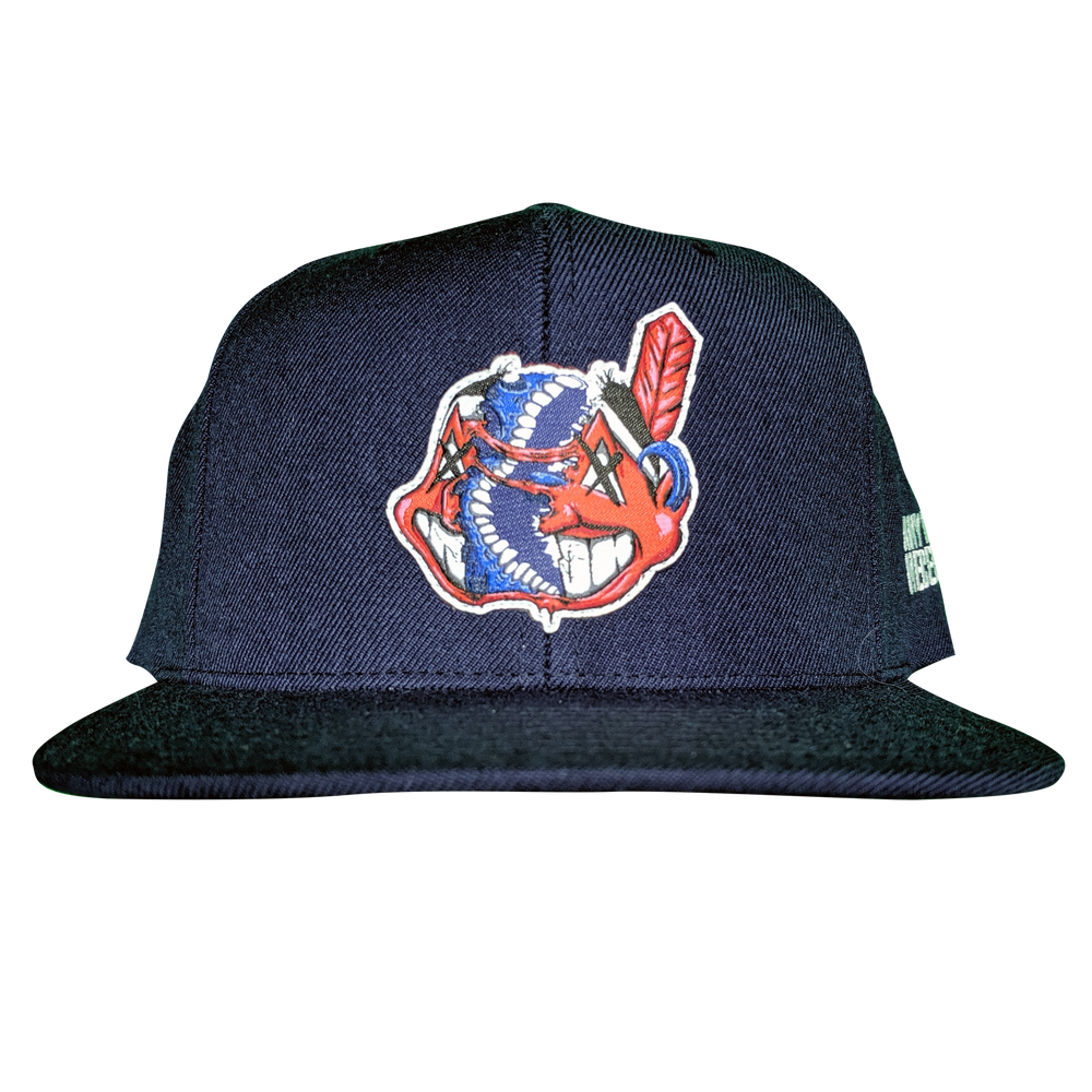 any means necessary the land cleveland indians snapback hat navy