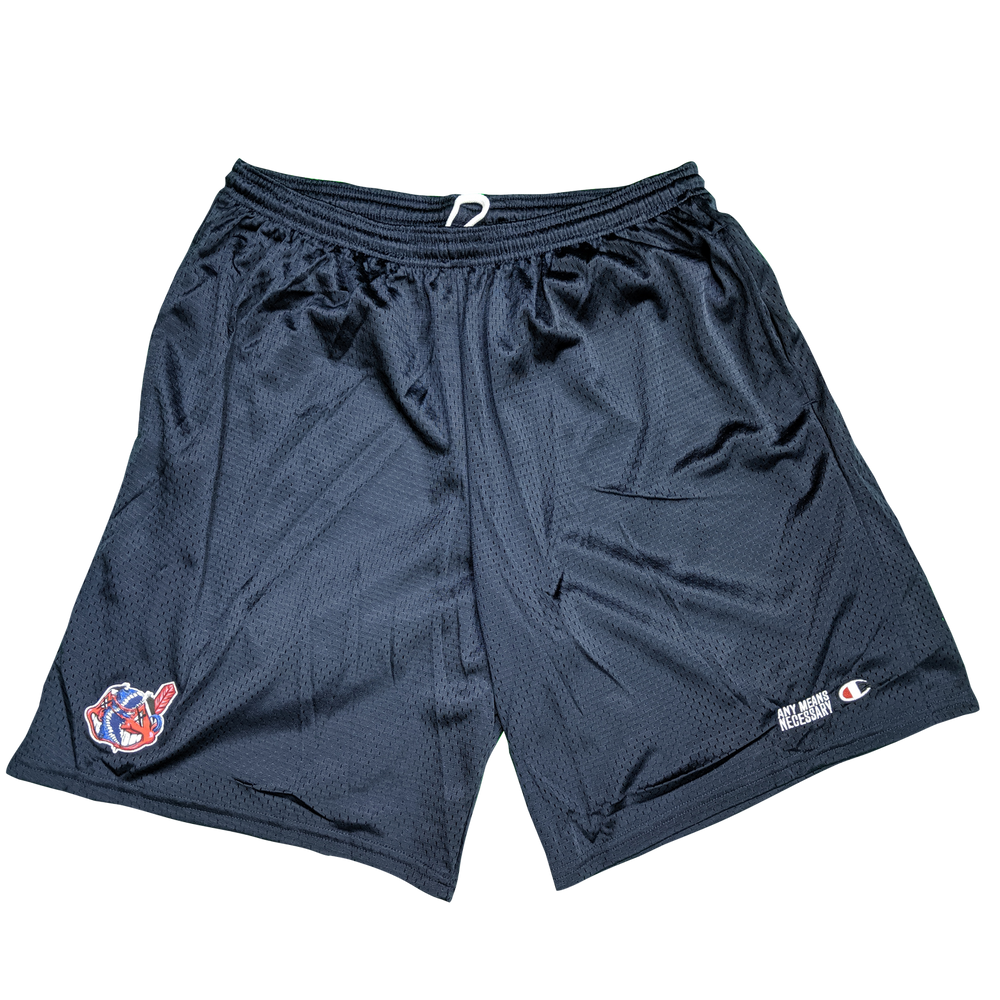 any means necessary the land cleveland indians mesh champion shorts navy