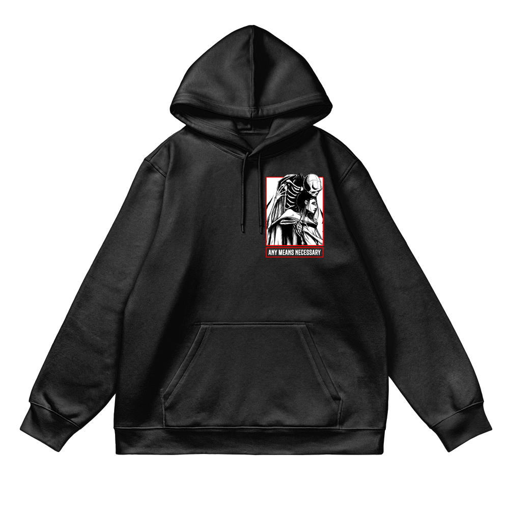 
                  
                    any means necessary shawn coss thought of you pullover hoodie black front
                  
                