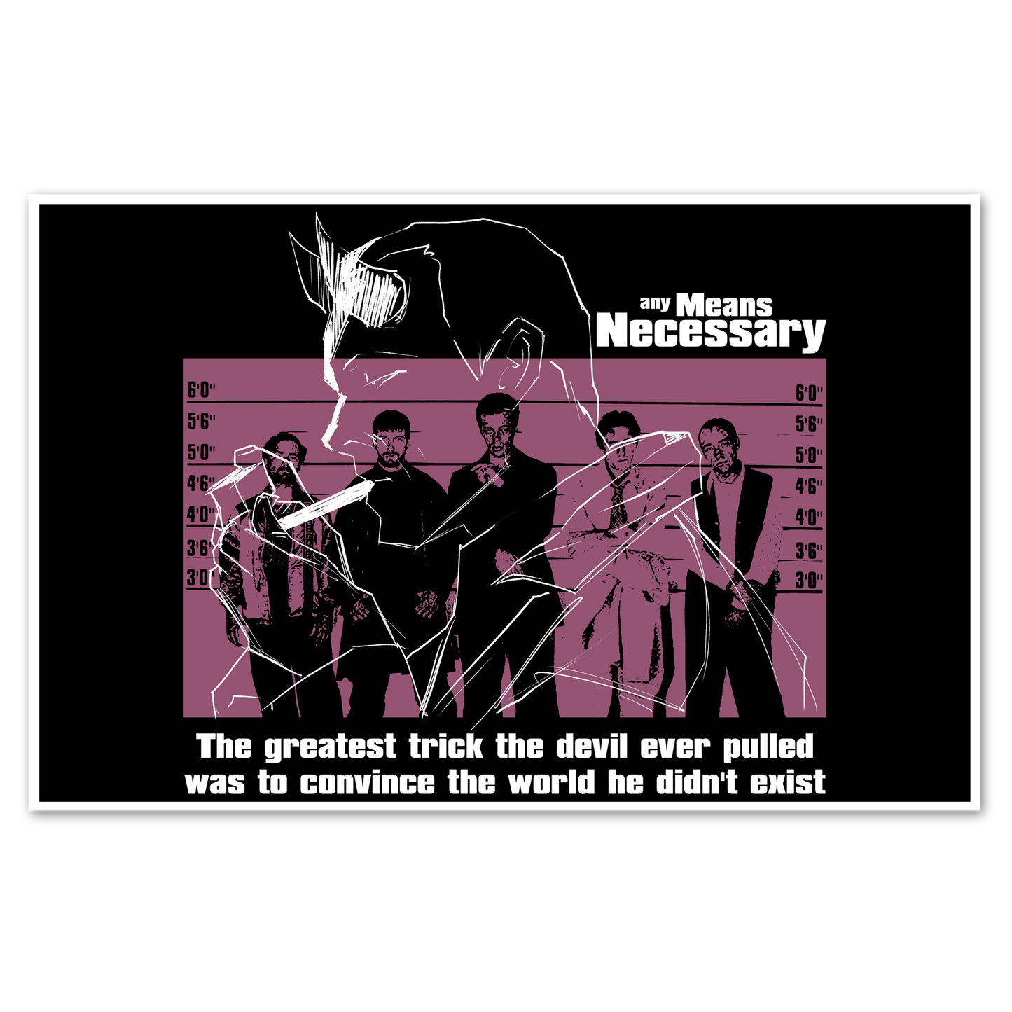 any means necessary shawn coss usual suspects 11x17 print poster