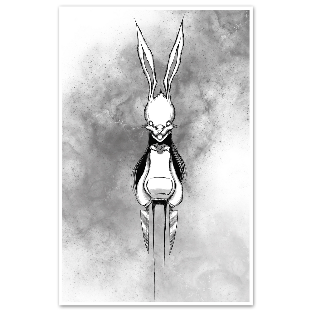 any means necessary shawn coss white rabbit poster print