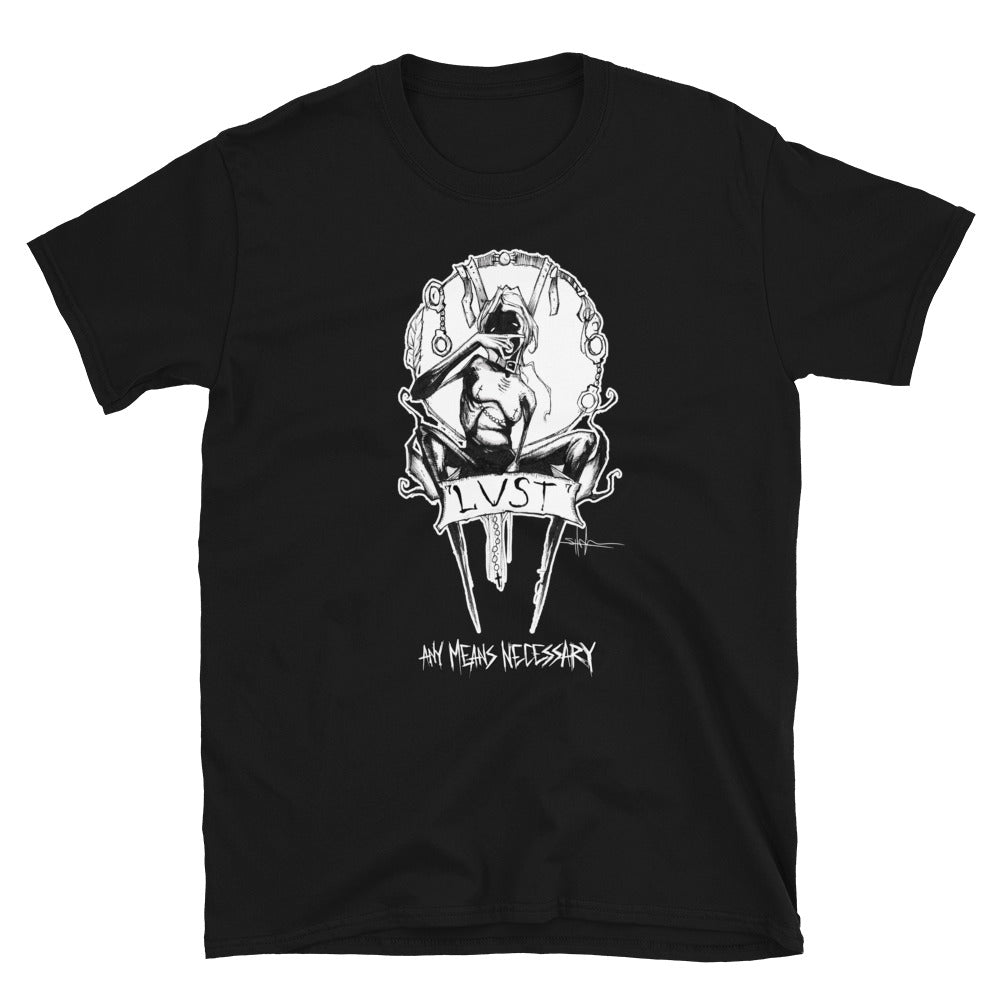 any means necessary shawn coss 7 sins lust t shirt black