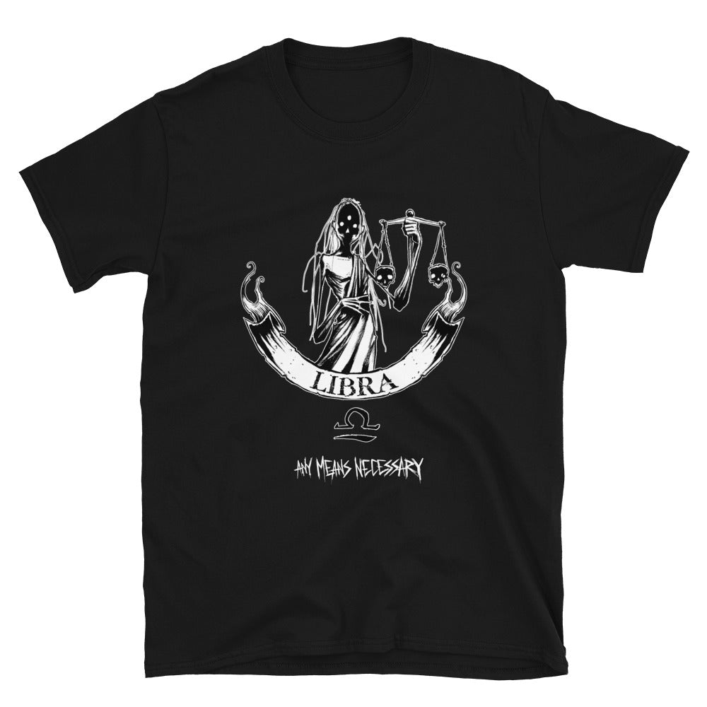 any means necessary shawn coss zodiac libra t shirt black