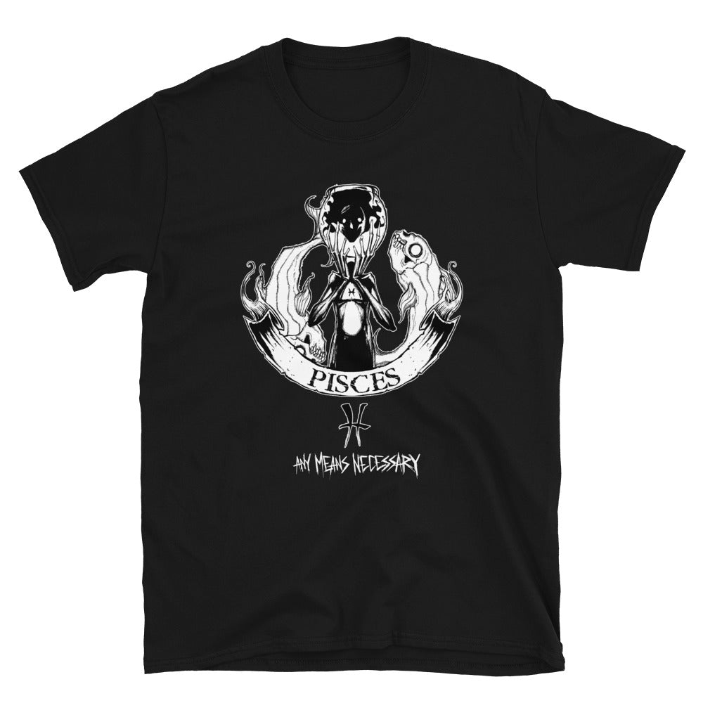 any means necessary shawn coss zodiac pisces t shirt black