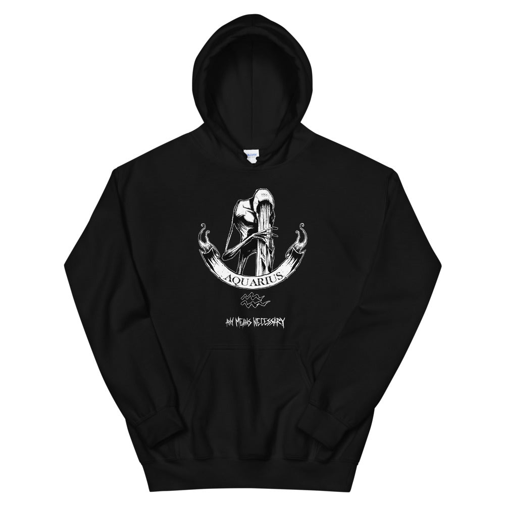 any means necessary shawn coss zodiac aquarius pullover hoodie black