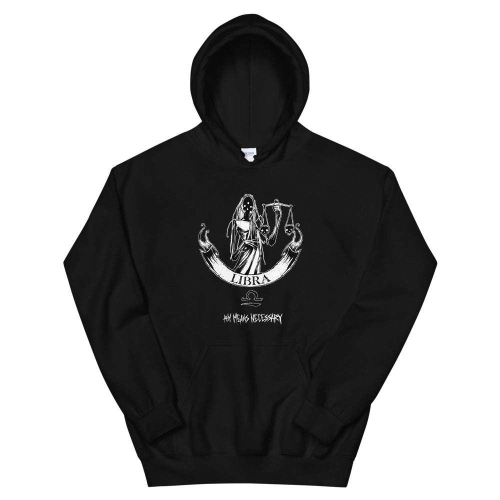 any means necessary shawn coss zodiac libra pullover hoodie black